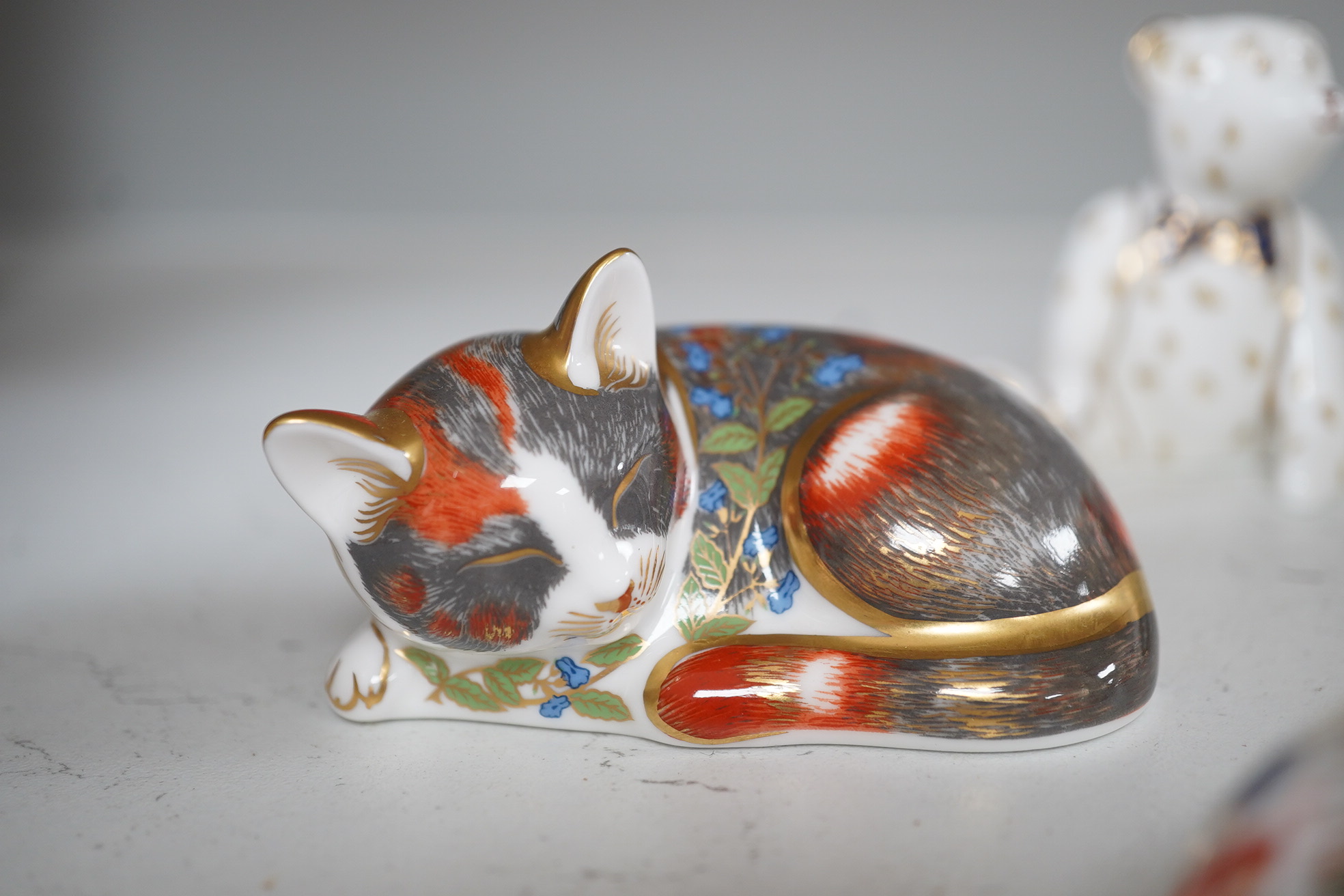 A collection of ten Royal Crown Derby animal paperweights, tallest pelican 13cm high. Condition - good